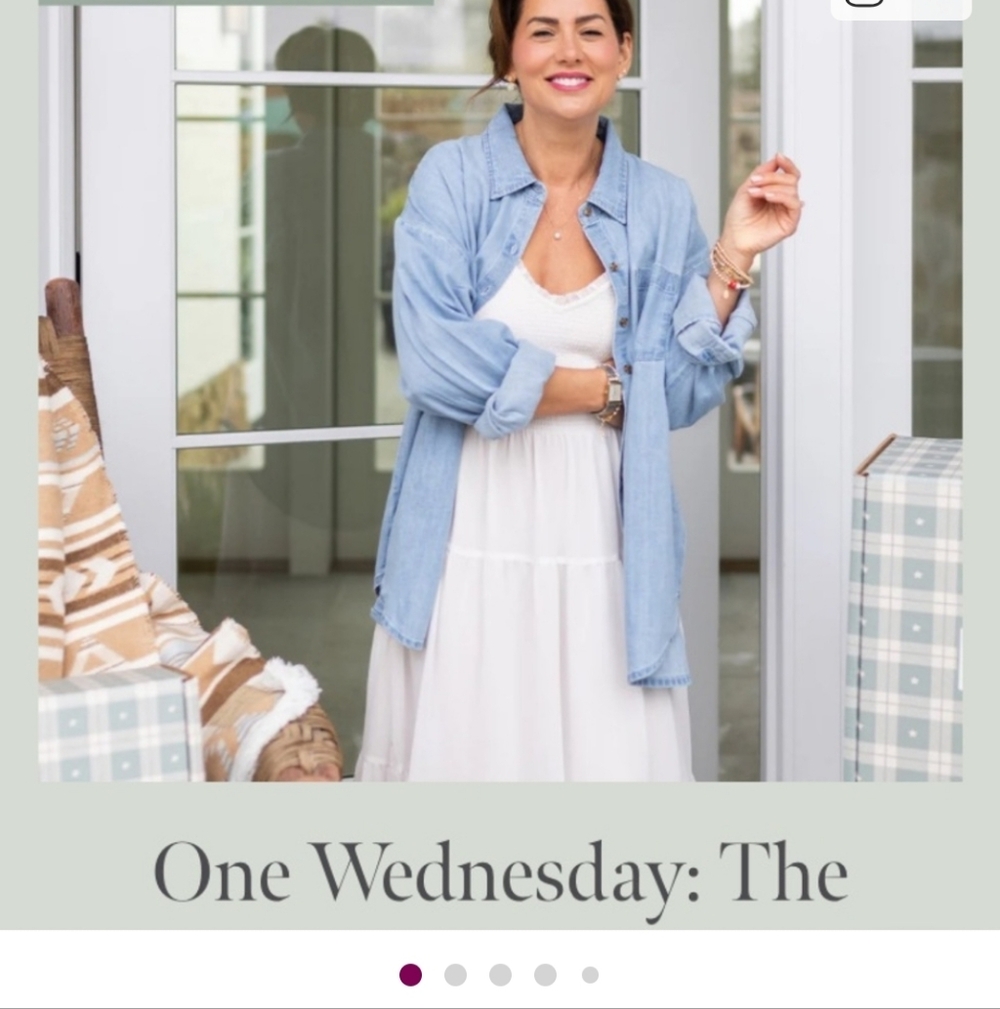 One Wednesday Jilly box Blue Denim Shirt